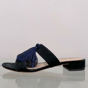 Loeffler Randall suede black sandal, size 8